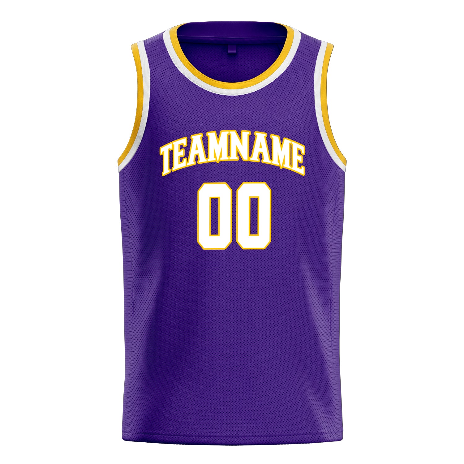 Custom Purple White White-Pinstripe Basketball Jersey
