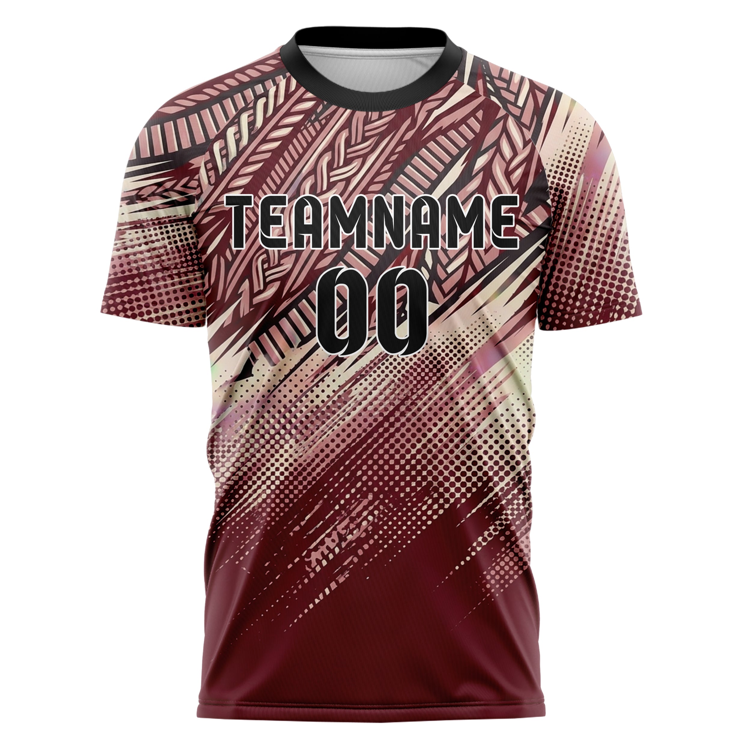Oxblood Blush Cream Charcoal Cableknit Athletic Rhythm Custom Soccer Jersey