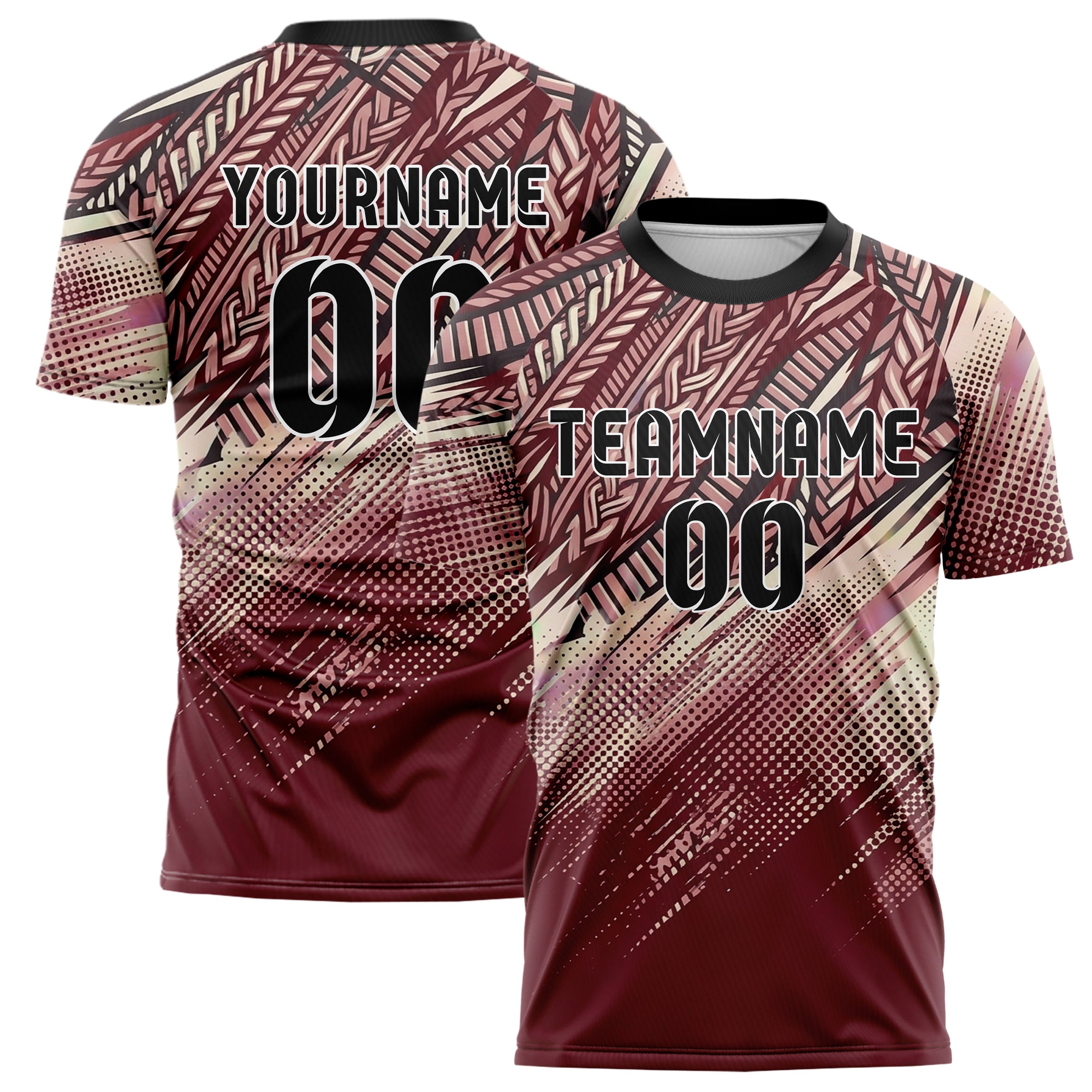 Oxblood Blush Cream Charcoal Cableknit Athletic Rhythm Custom Soccer Jersey