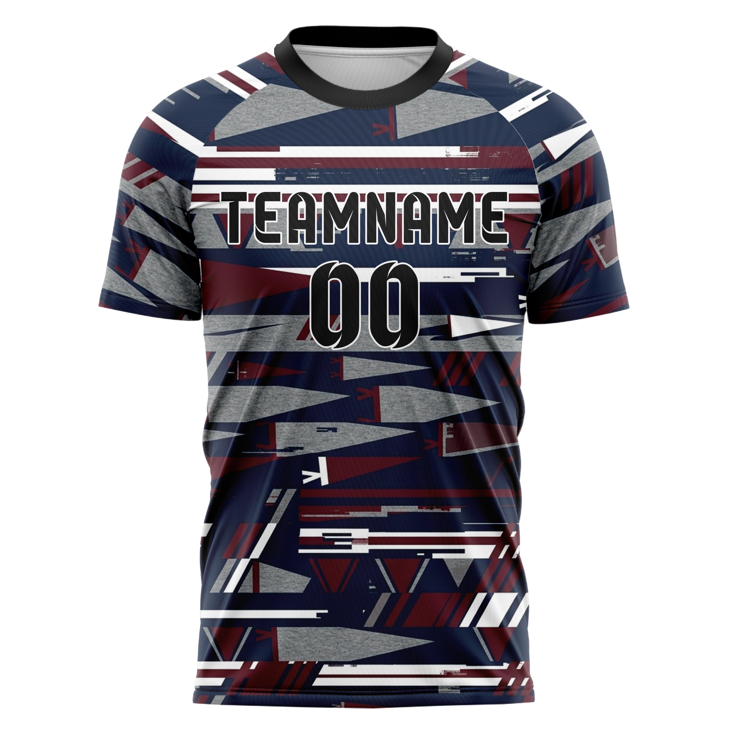 Navy White Maroon Grey Trophyroom Pennant Shards Custom Soccer Jersey