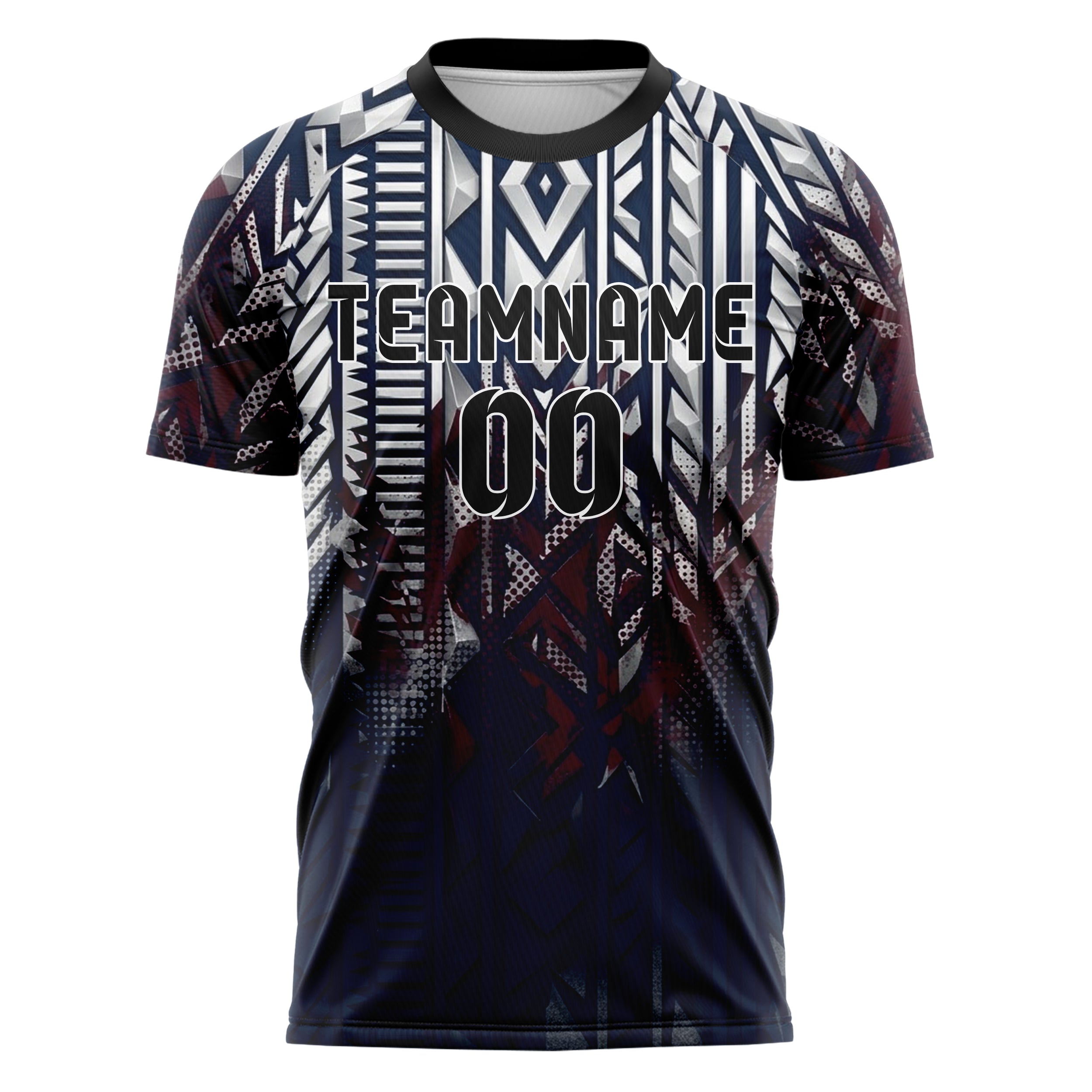 Navy White Maroon Grey Cableknit Athletic Rhythm Custom Soccer Jersey