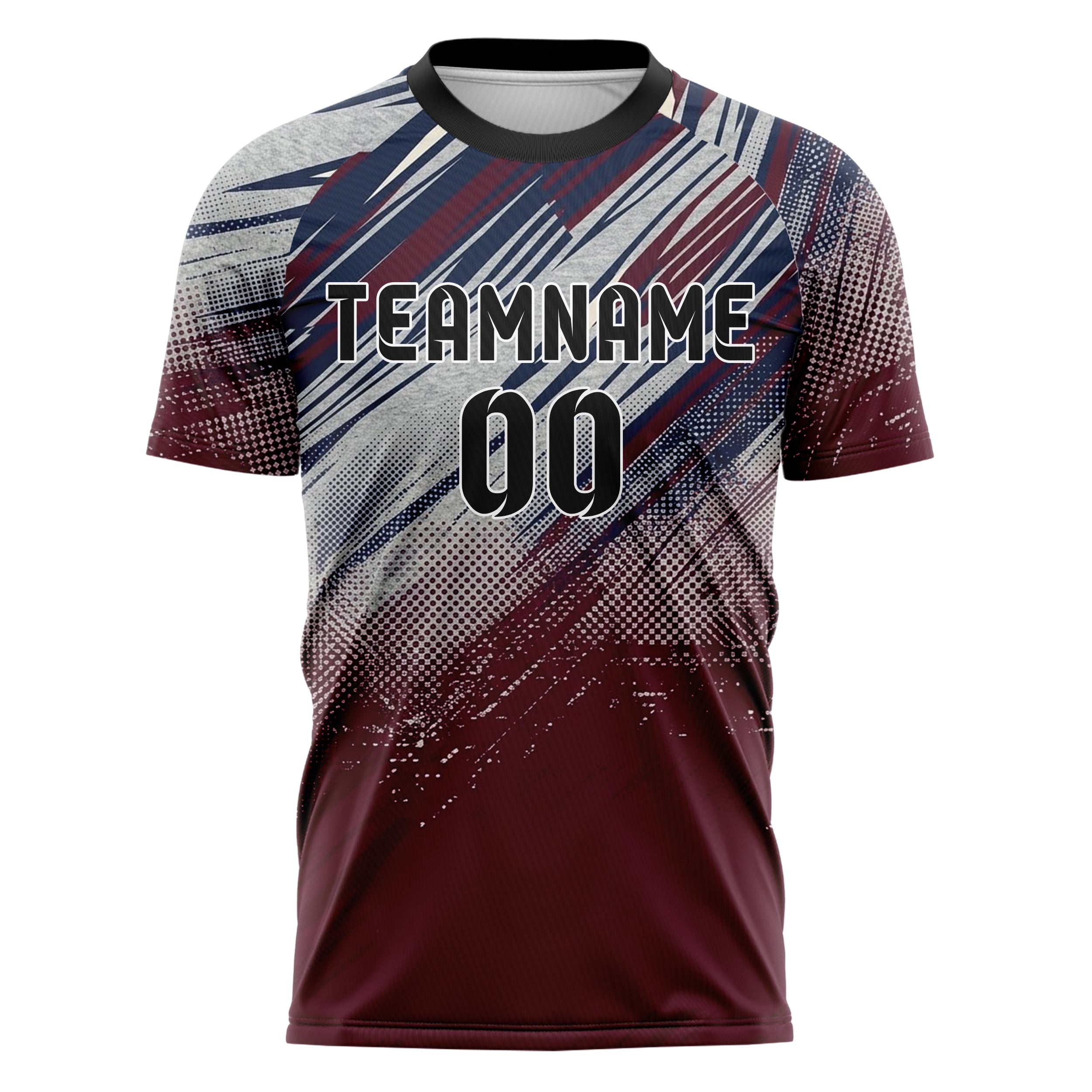 Heather Grey Navy Maroon Cream Rowing Blazer Lines Custom Soccer Jersey