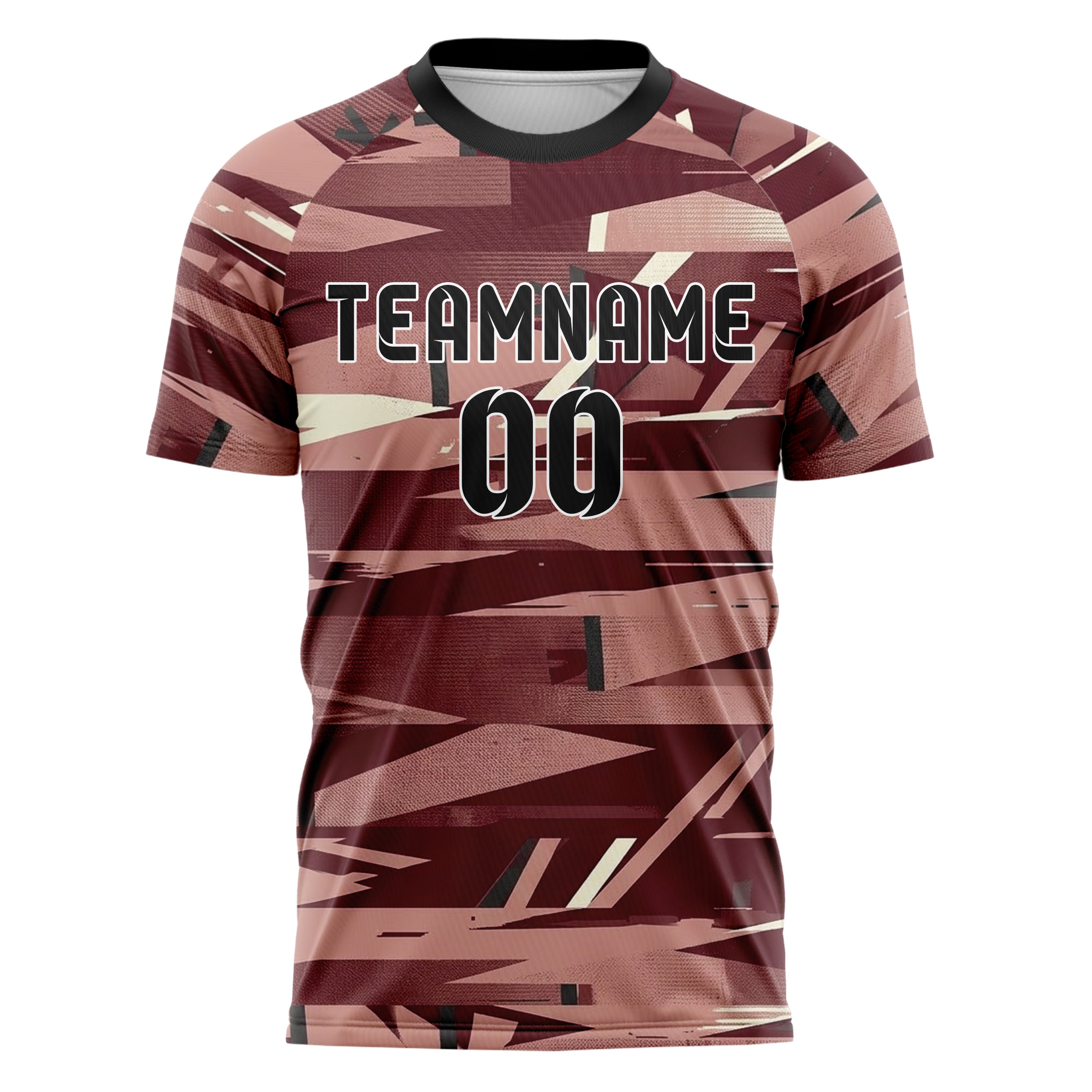 Oxblood Blush Cream Charcoal Trophyroom Pennant Shards Custom Soccer Jersey