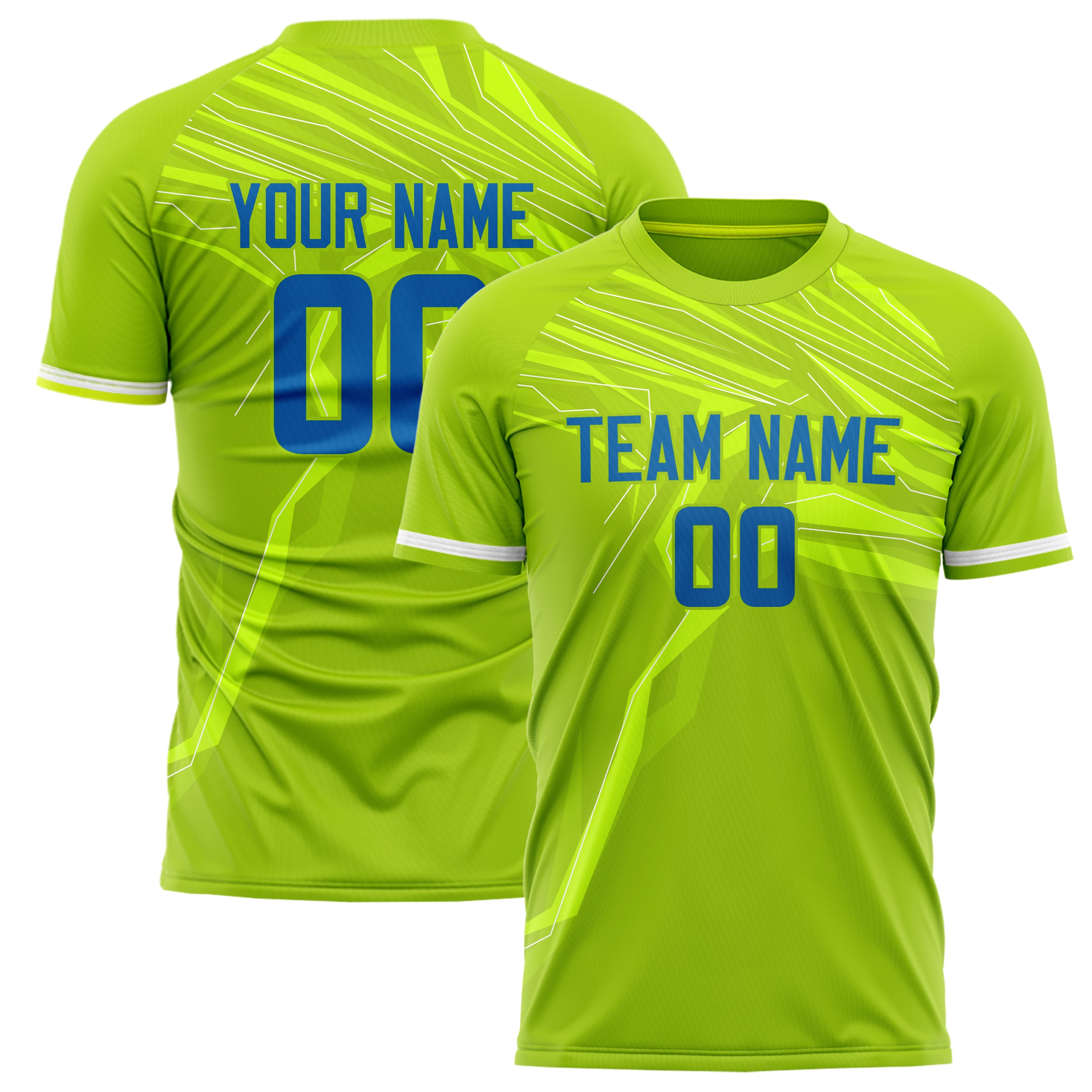 Custom Green Royal Pattern Soccer Jersey