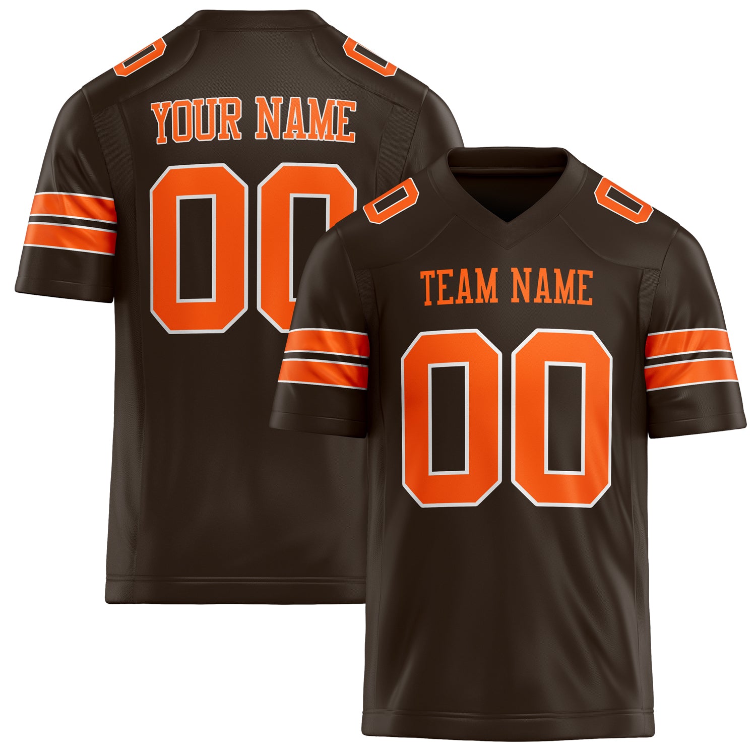 Custom  orange Solid Colour Football Jersey FT02240730BR041
