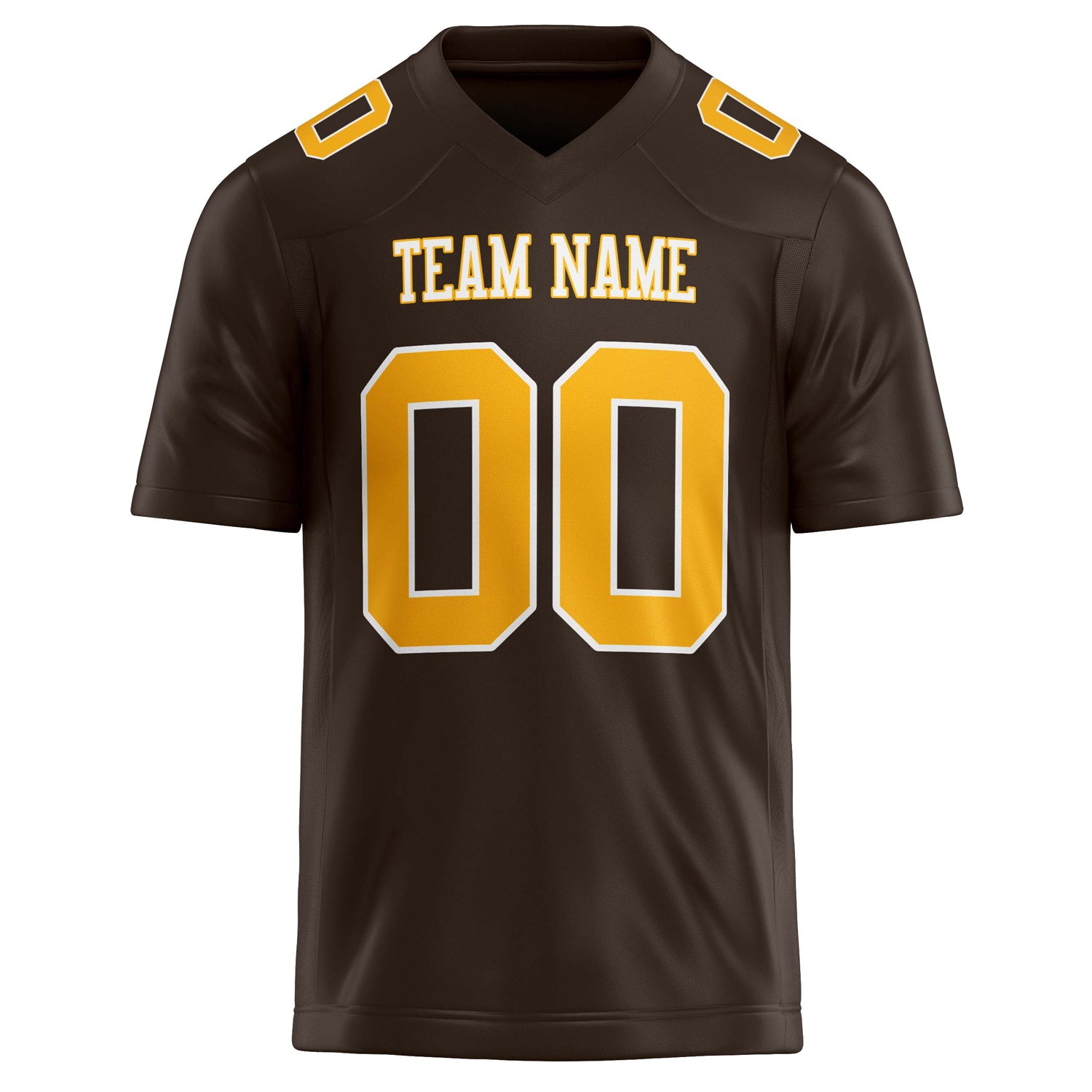 Custom  gold Solid Colour Football Jersey