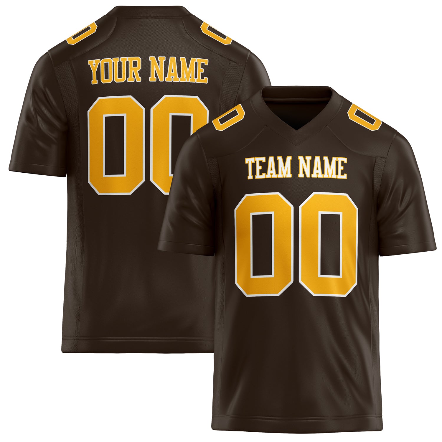 Custom  gold Solid Colour Football Jersey FT02240730BR042