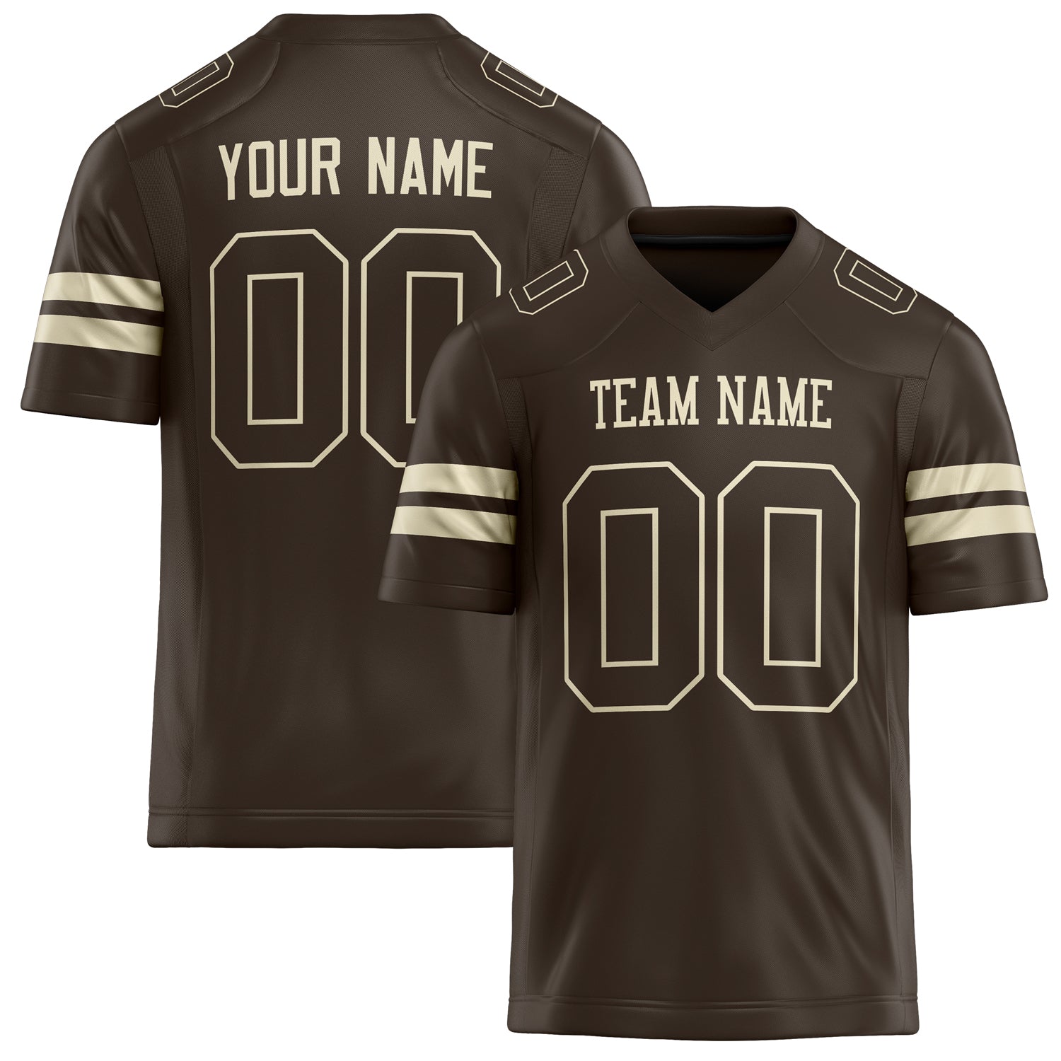 Custom  cream Solid Colour Football Jersey FT02240730BR044