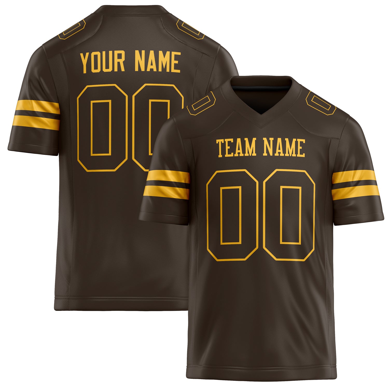 Custom  gold Solid Colour Football Jersey FT02240730BR046