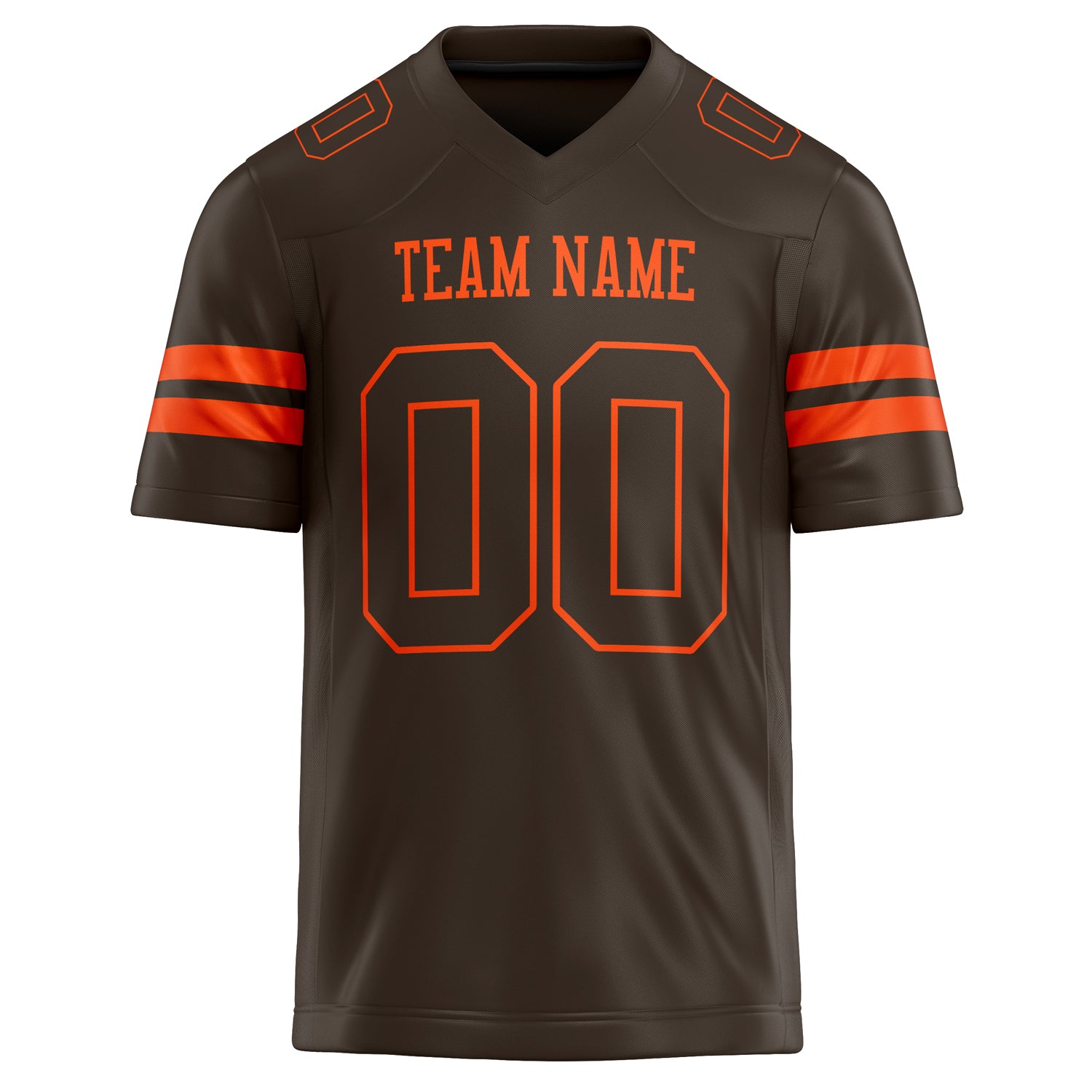 Custom  orange Solid Colour Football Jersey