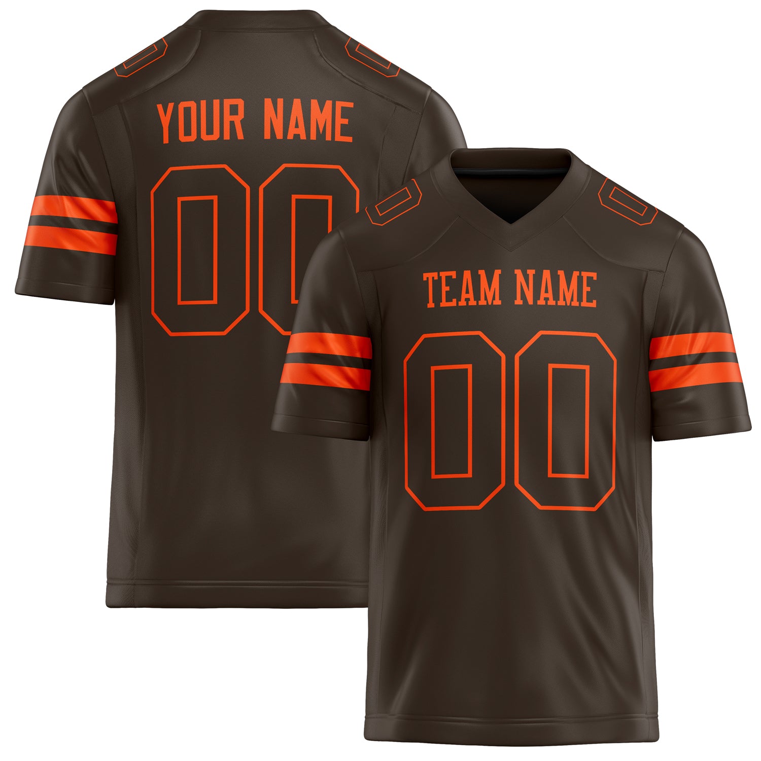 Custom  orange Solid Colour Football Jersey FT02240730BR047