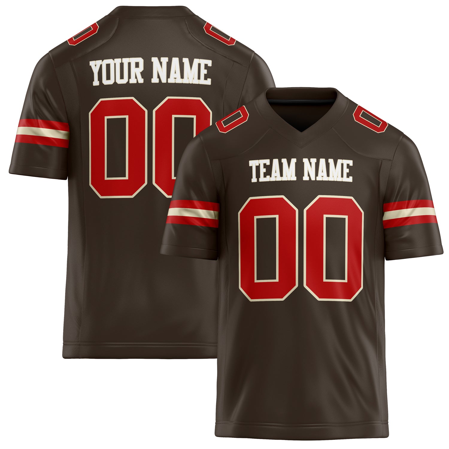 Custom  red Solid Colour Football Jersey FT02240730BR048