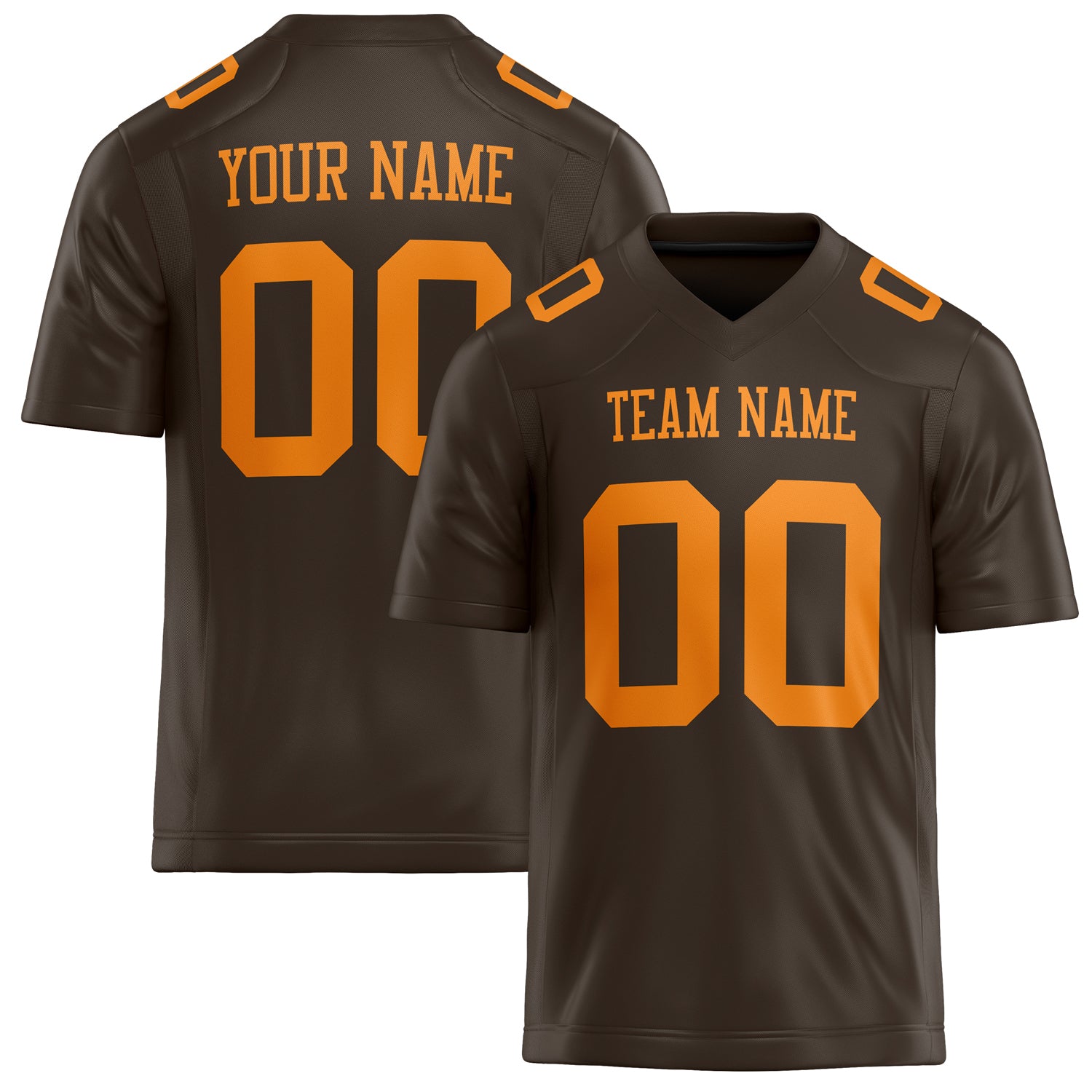 Custom  orange Solid Colour Football Jersey FT02240730BR049