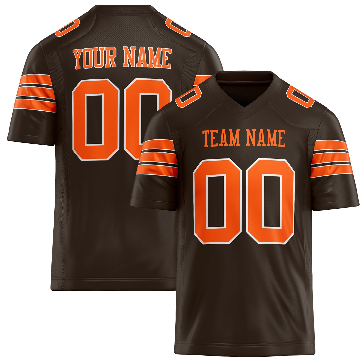 Custom  orange Solid Colour Football Jersey FT02240730BR056