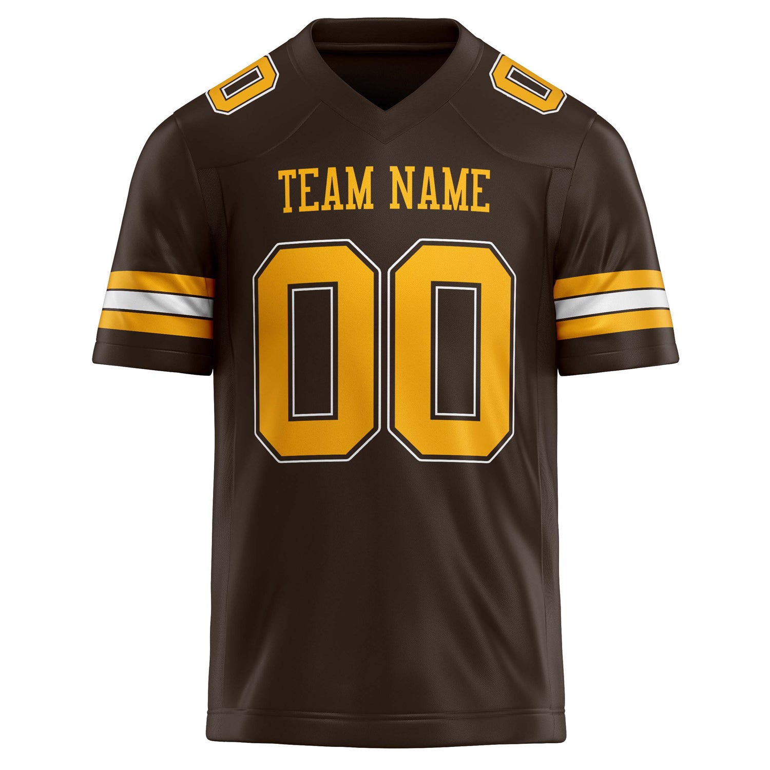 Custom  gold Solid Colour Football Jersey