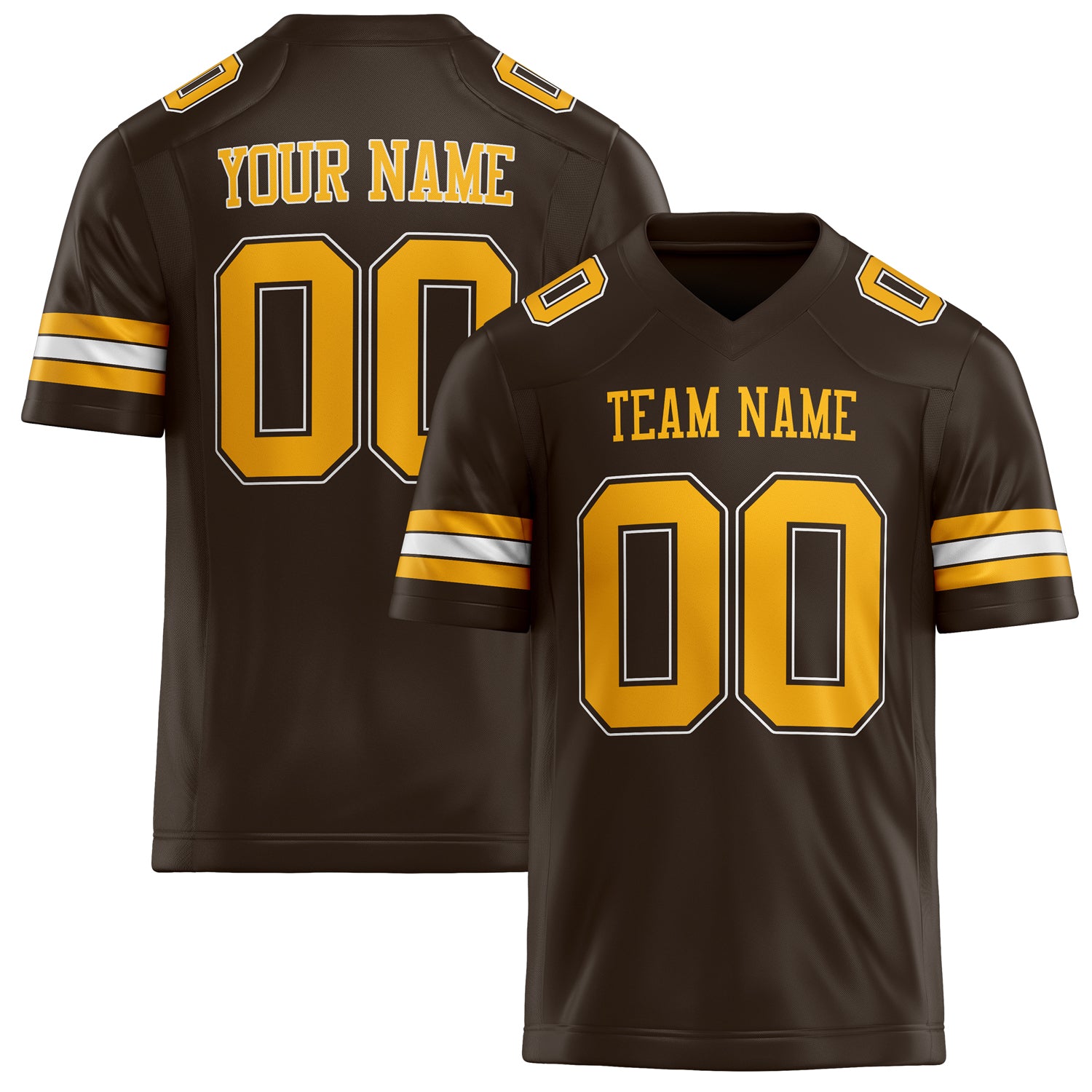 Custom  gold Solid Colour Football Jersey FT02240730BR057