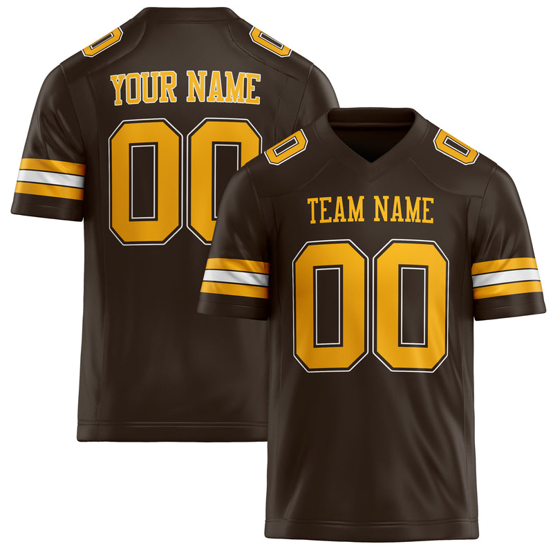 Custom  gold Solid Colour Football Jersey FT02240730BR057
