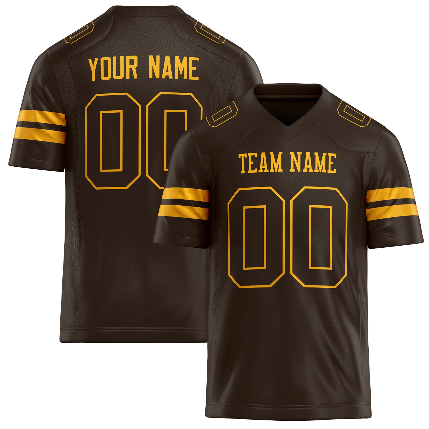 Custom  gold Solid Colour Football Jersey FT02240730BR058