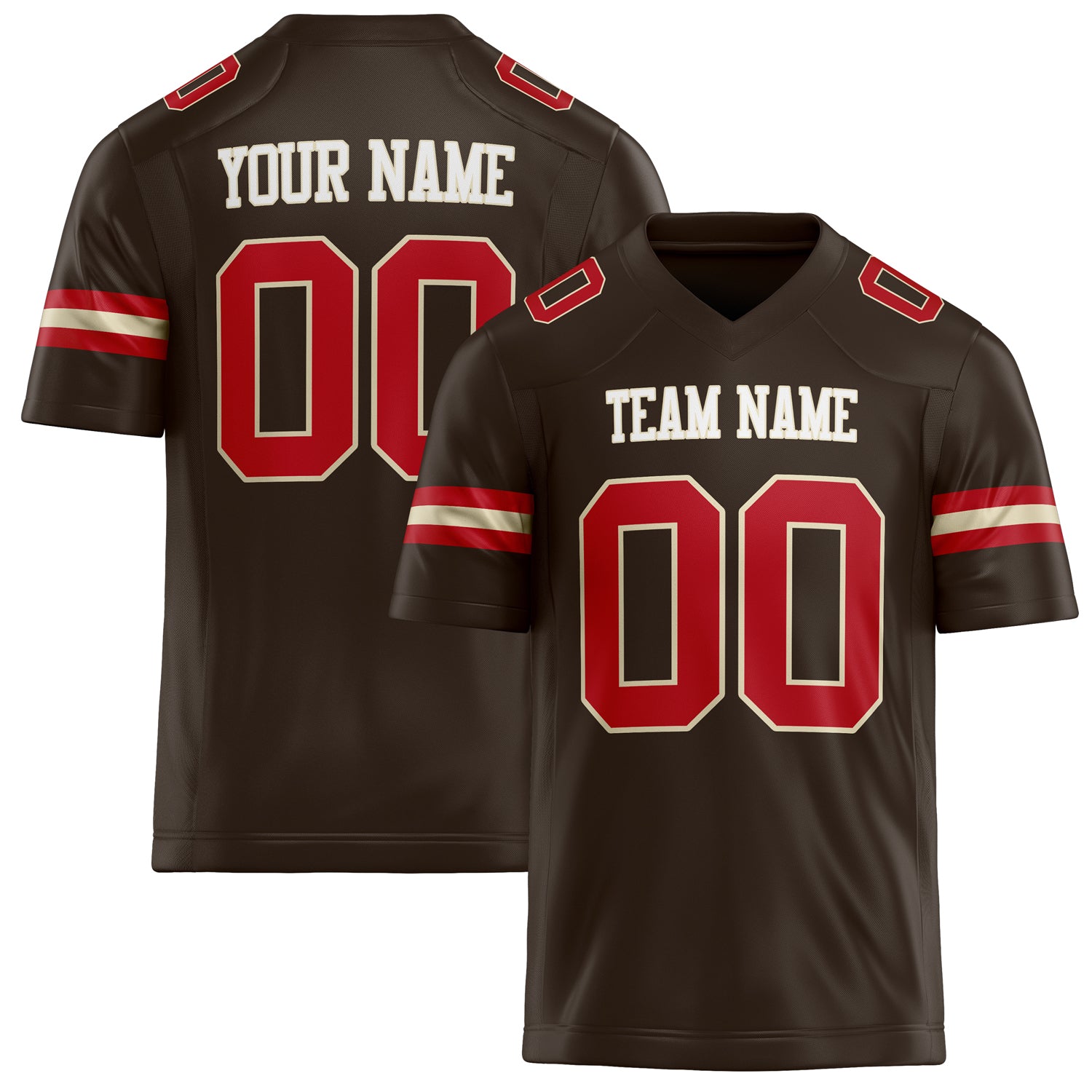 Custom  red Solid Colour Football Jersey FT02240730BR059