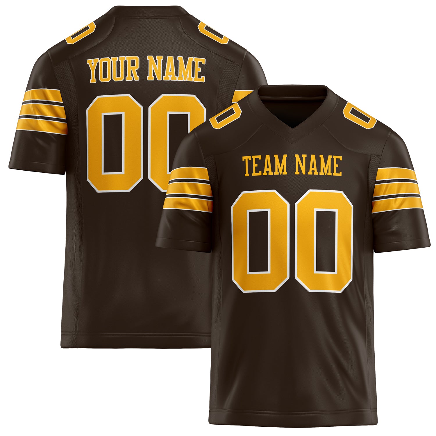 Custom  gold Solid Colour Football Jersey FT02240730BR060