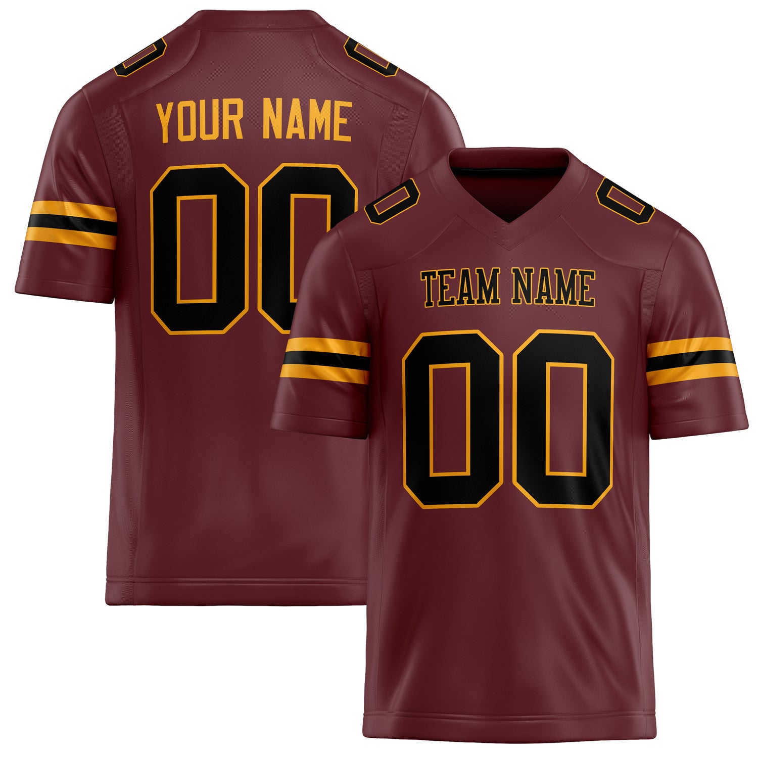 Custom Burgundy Black Solid Colour Football Jersey FT02240730BU064