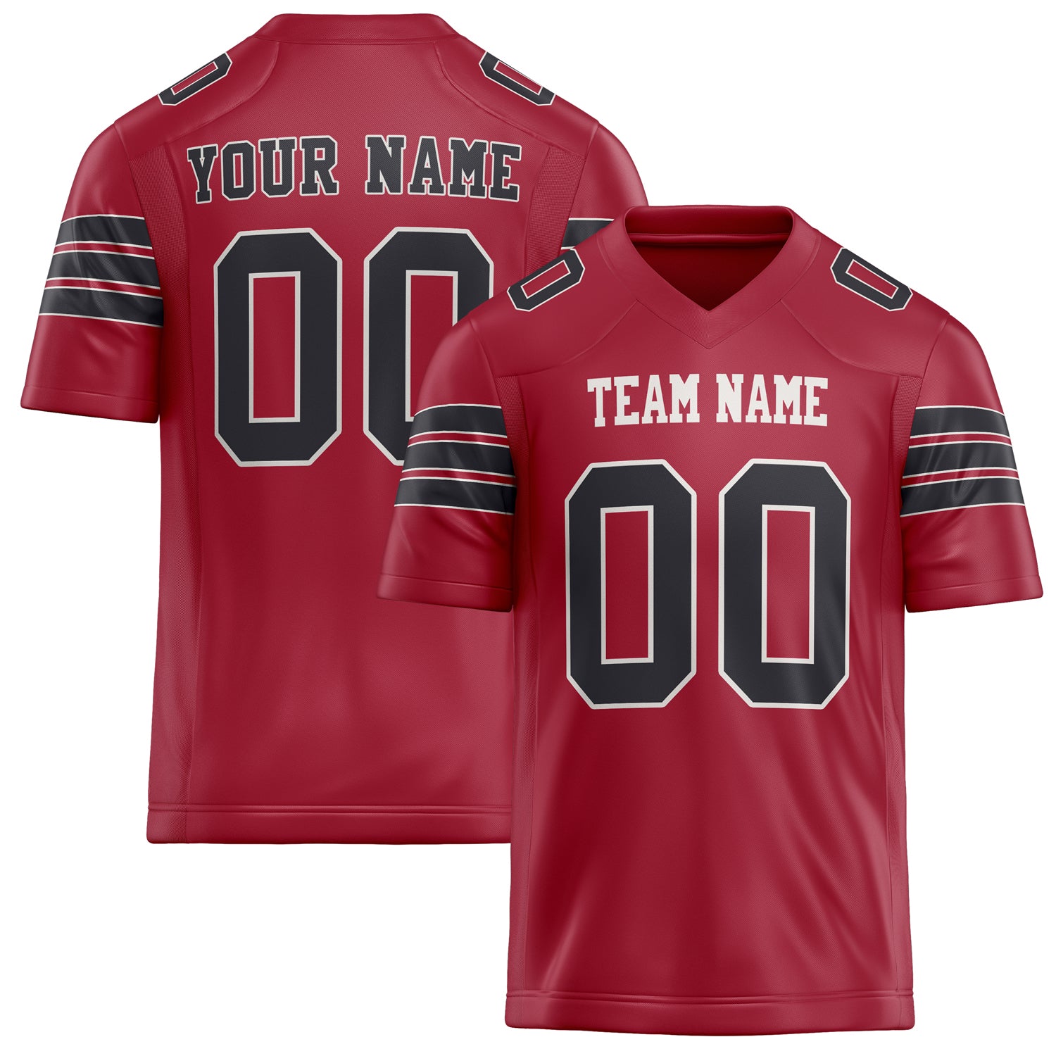 Custom Cardinal Black Solid Colour Football Jersey FT02240730CA082