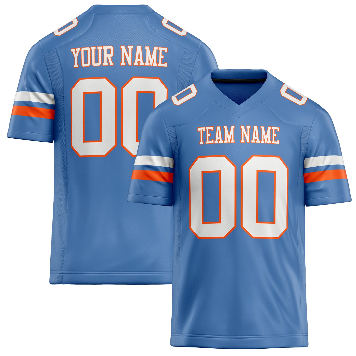 Custom Electric Blue White Solid Colour Football Jersey FT02240730EL109