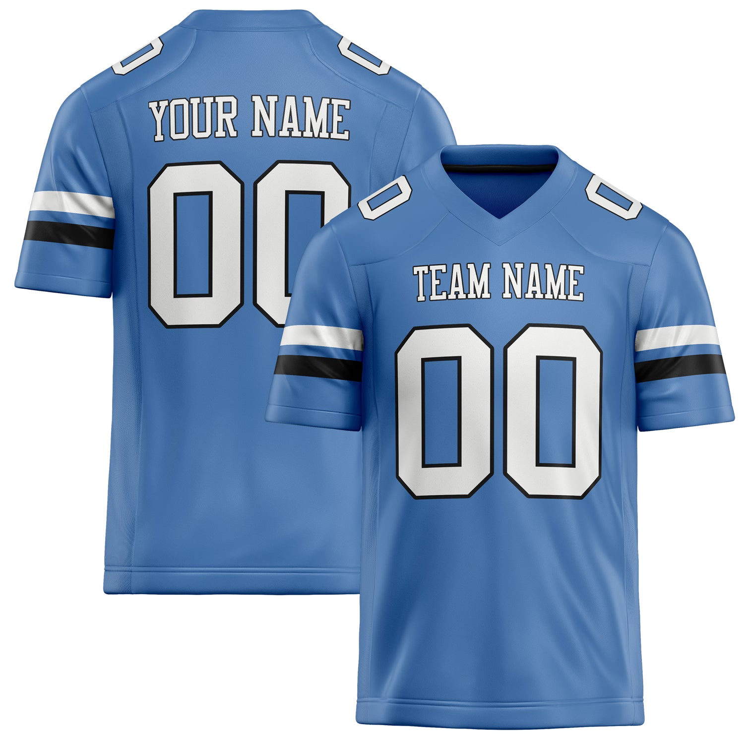 Custom Electric Blue White Solid Colour Football Jersey FT02240730EL117