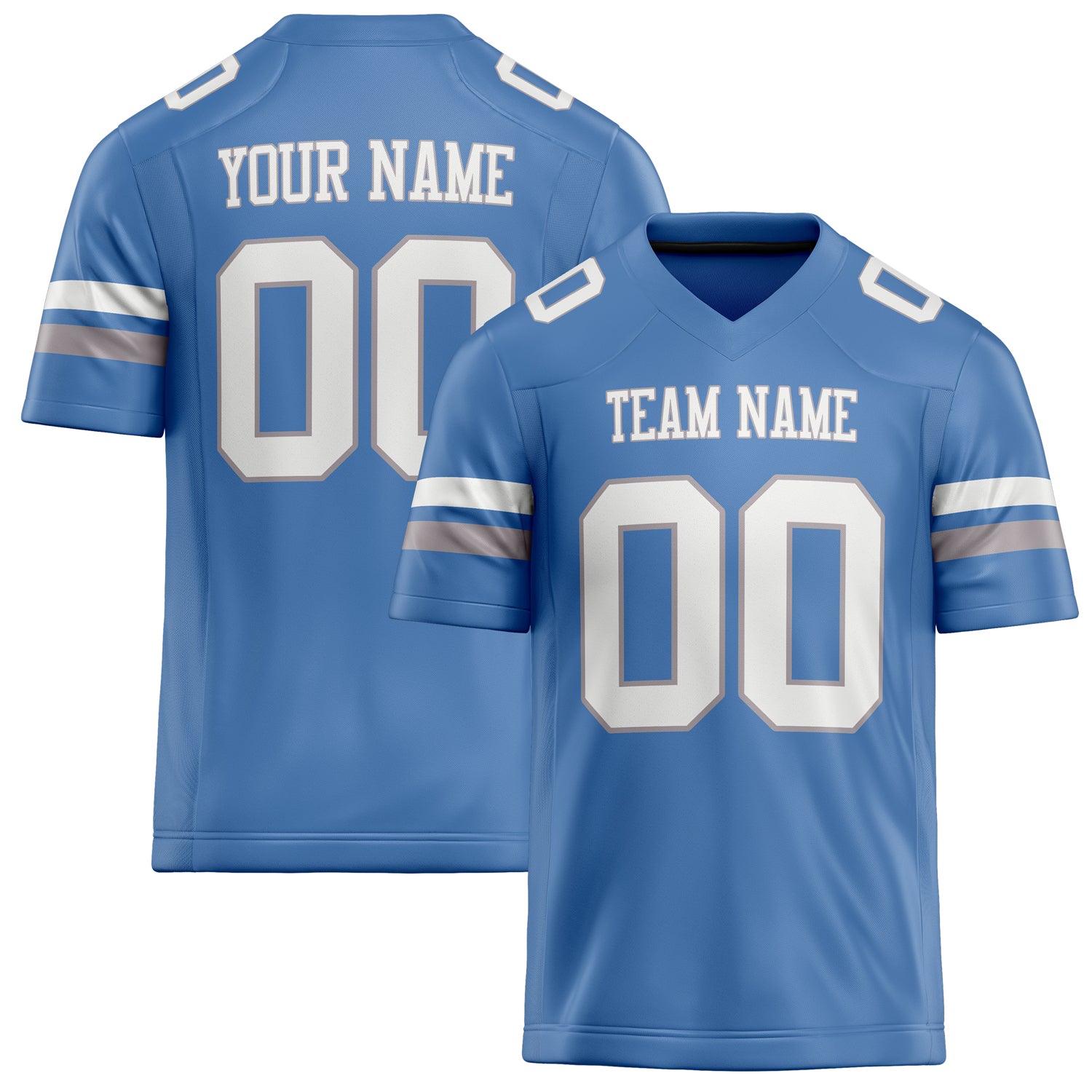 Custom Electric Blue White Solid Colour Football Jersey FT02240730EL126
