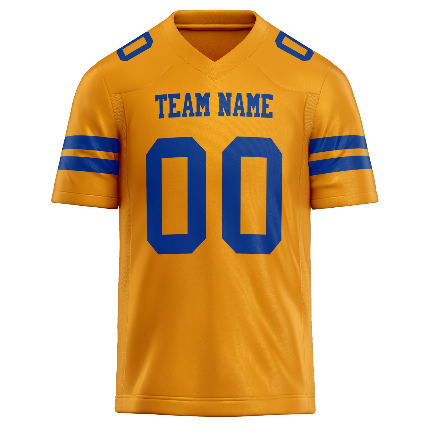 Custom Gold royal Solid Colour Football Jersey