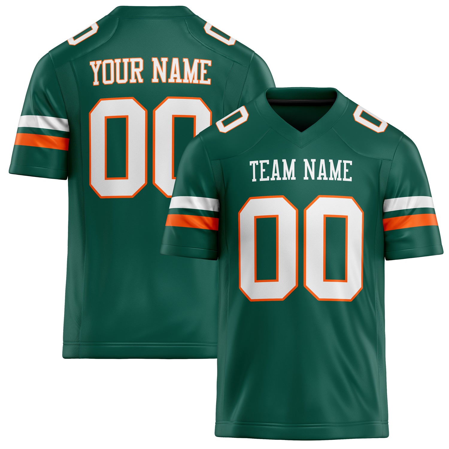 Custom Kelly Green White Solid Colour Football Jersey FT02240730GR189