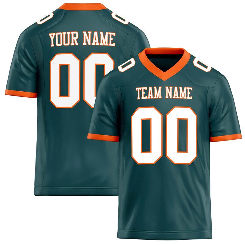 Custom Midnight Green White Solid Colour Football Jersey FT02240730MI261