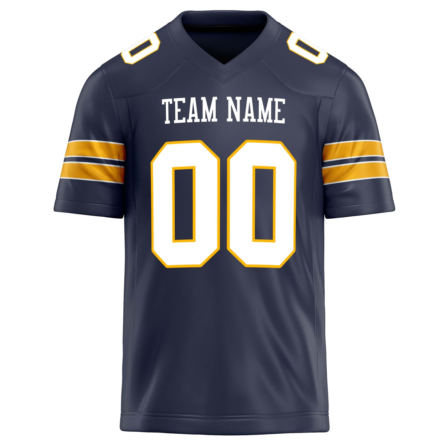 Custom Navy White Solid Colour Football Jersey