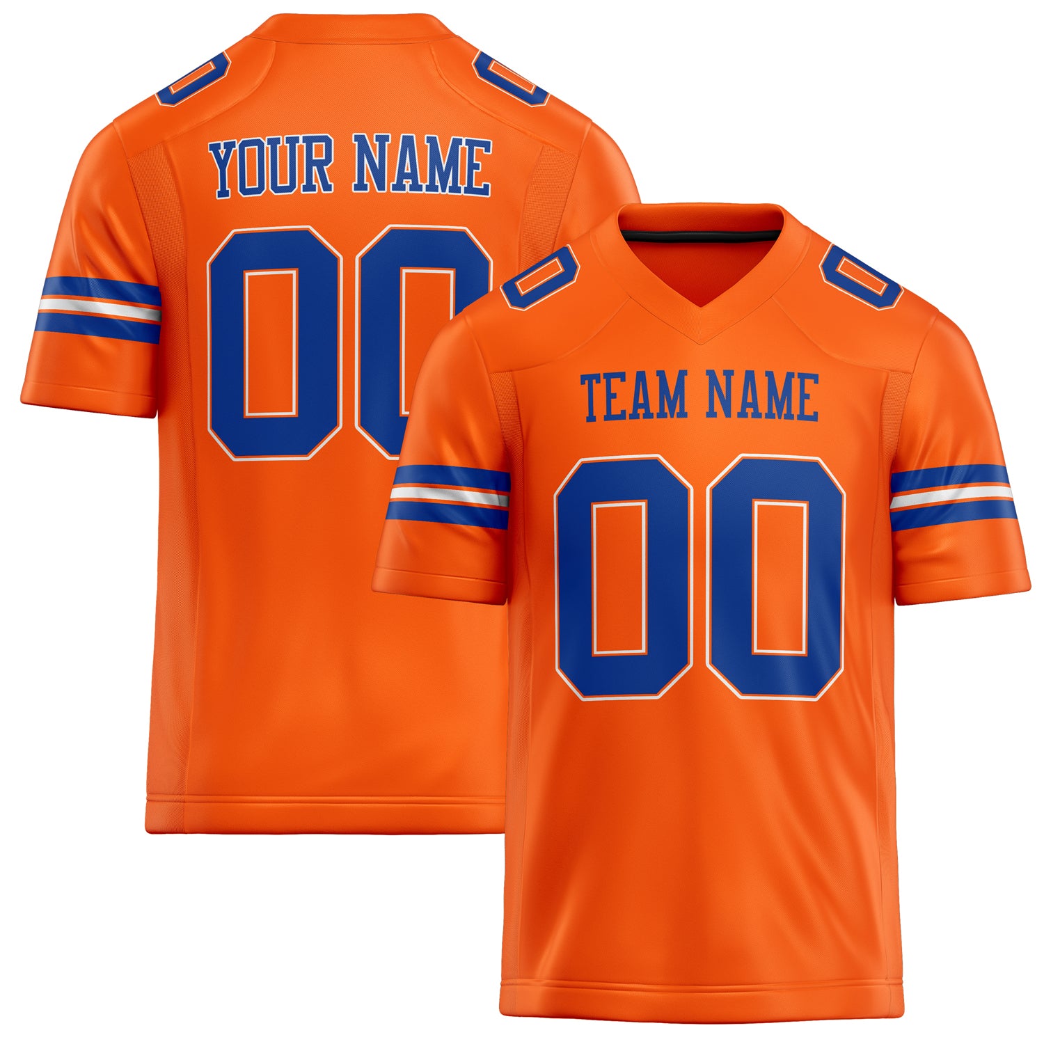 Custom Orange royal Solid Colour Football Jersey FT02240730OR356
