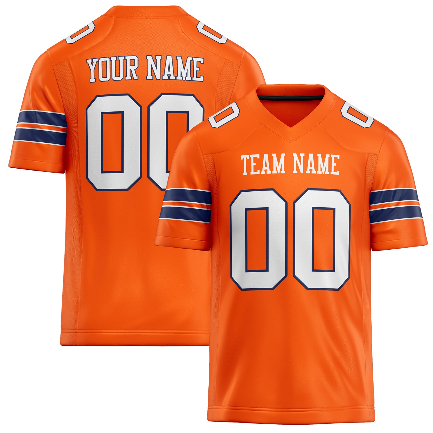 Custom Orange White Solid Colour Football Jersey FT02240730OR362