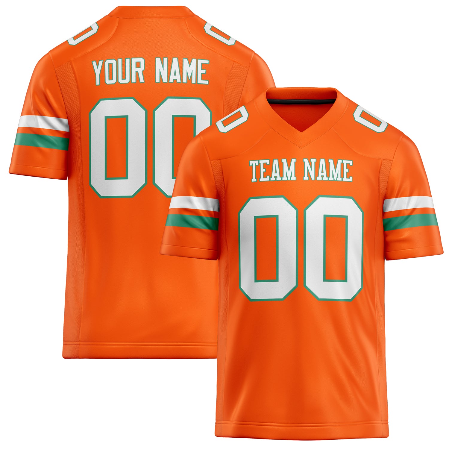 Custom Orange White Solid Colour Football Jersey FT02240730OR368