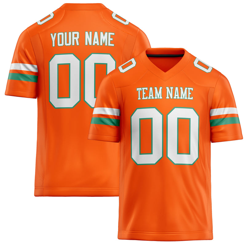 Custom Orange White Solid Colour Football Jersey FT02240730OR368