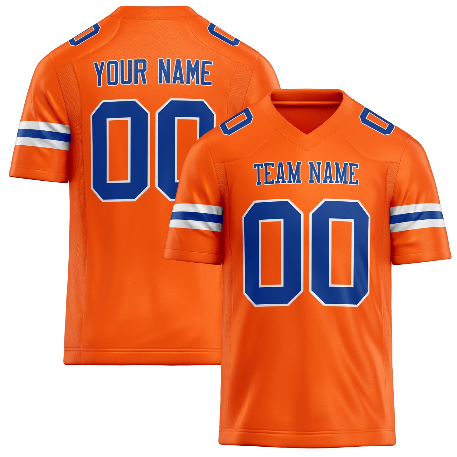 Custom Orange royal Solid Colour Football Jersey FT02240730OR374