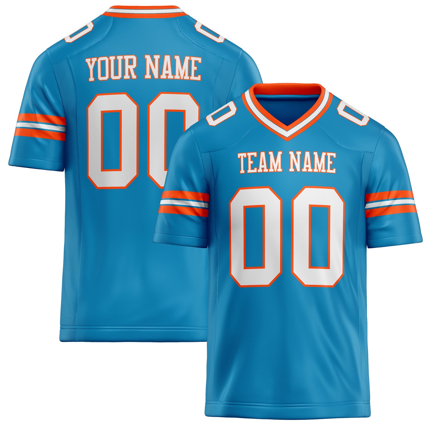 Custom Panther Blue White Solid Colour Football Jersey FT02240730PA390