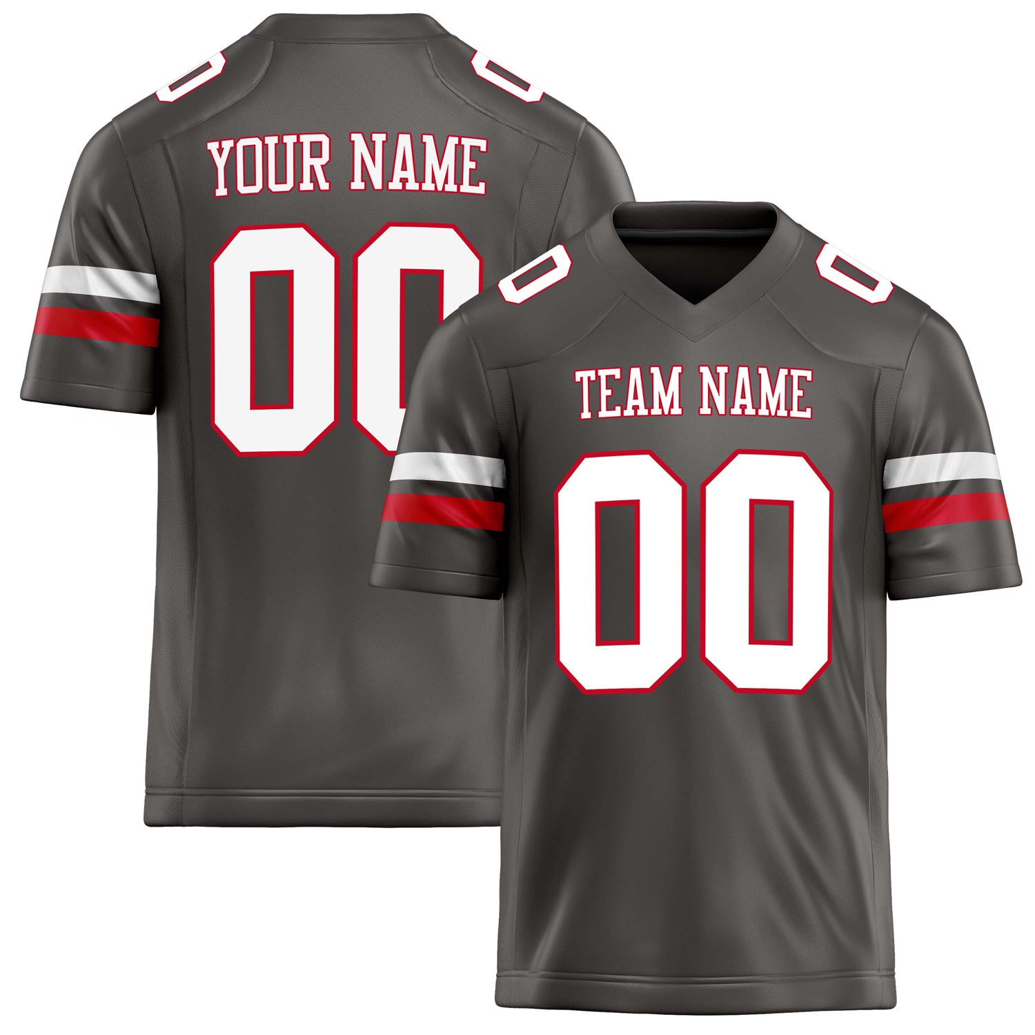 Custom Pewter White Solid Colour Football Jersey FT02240730PE395