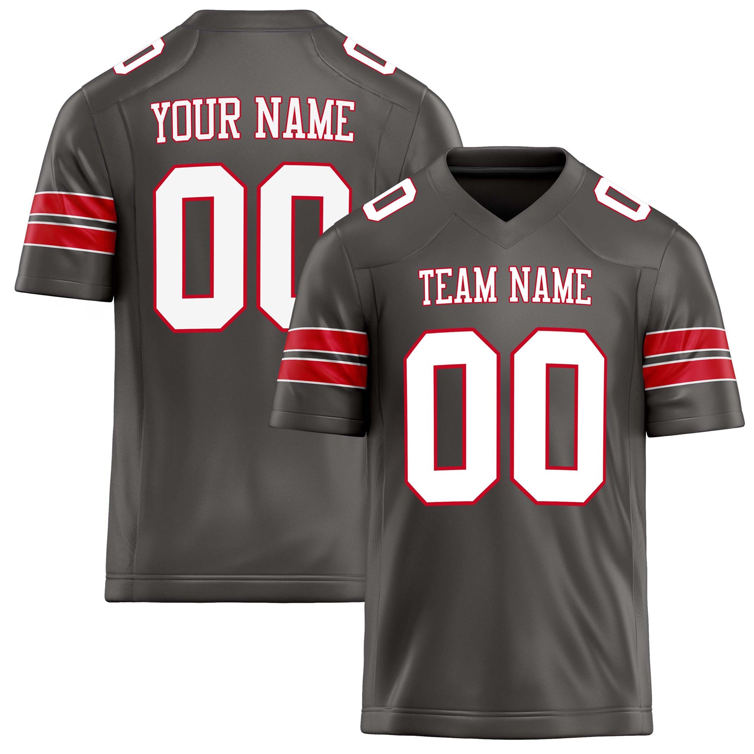 Custom Pewter White Solid Colour Football Jersey FT02240730PE396
