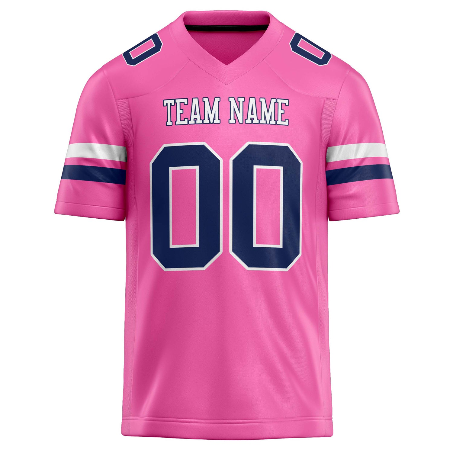 Custom Pink navy Solid Colour Football Jersey