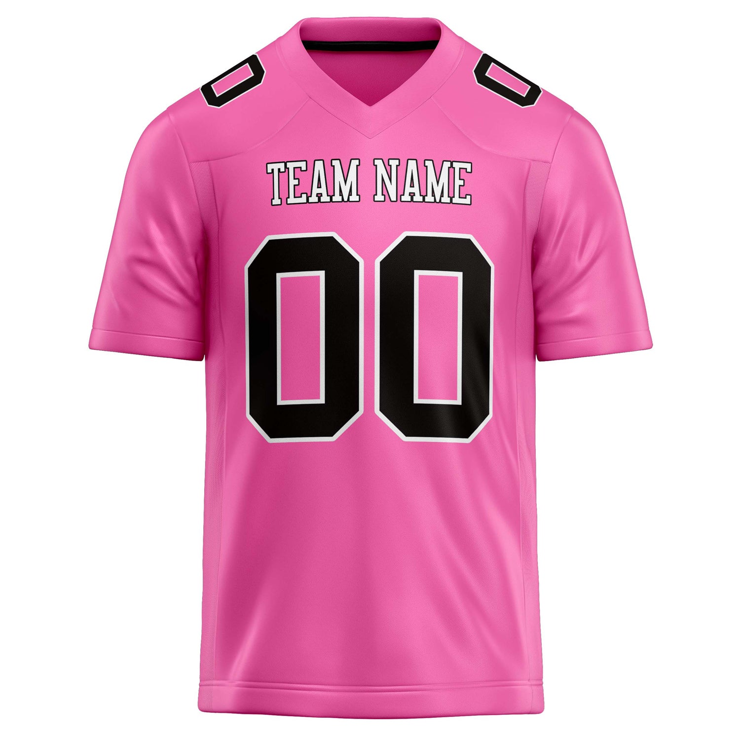 Custom Pink Black Solid Colour Football Jersey