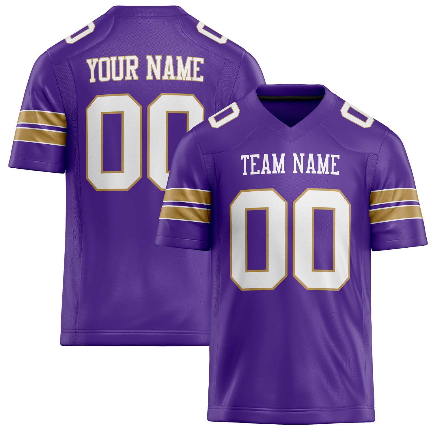 Custom Purple White Solid Colour Football Jersey FT02240730PU438