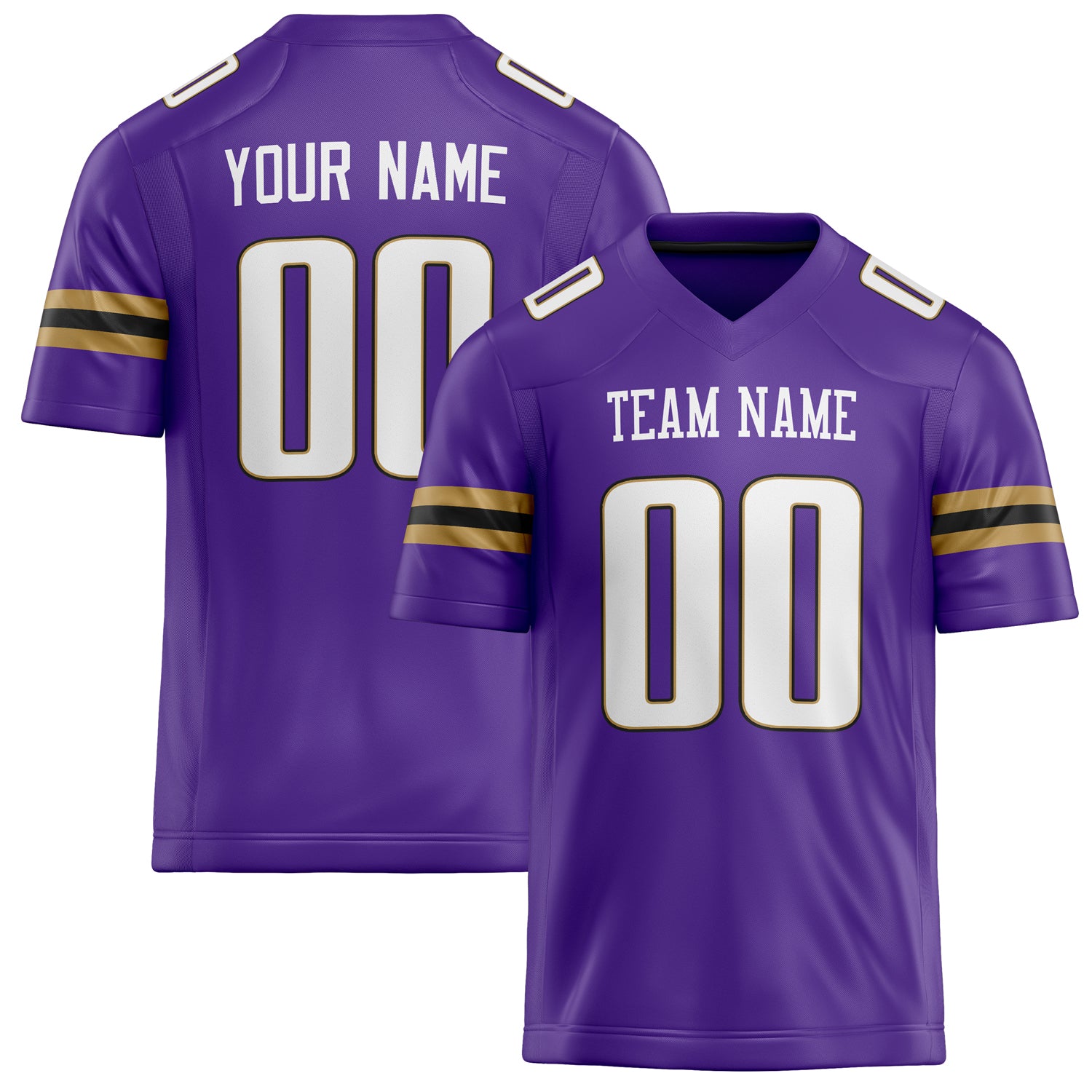 Custom Purple White Solid Colour Football Jersey FT02240730PU445