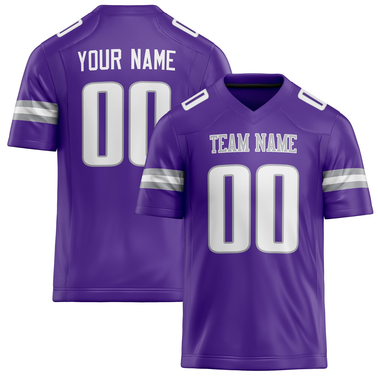 Custom Purple White Solid Colour Football Jersey FT02240730PU446