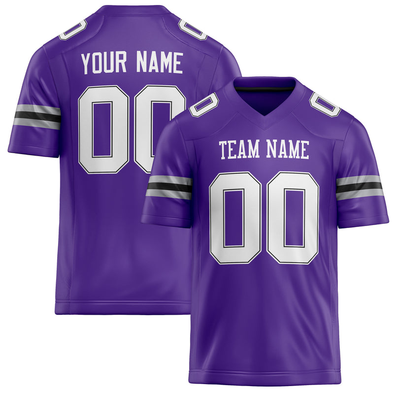 Custom Purple White Solid Colour Football Jersey FT02240730PU455
