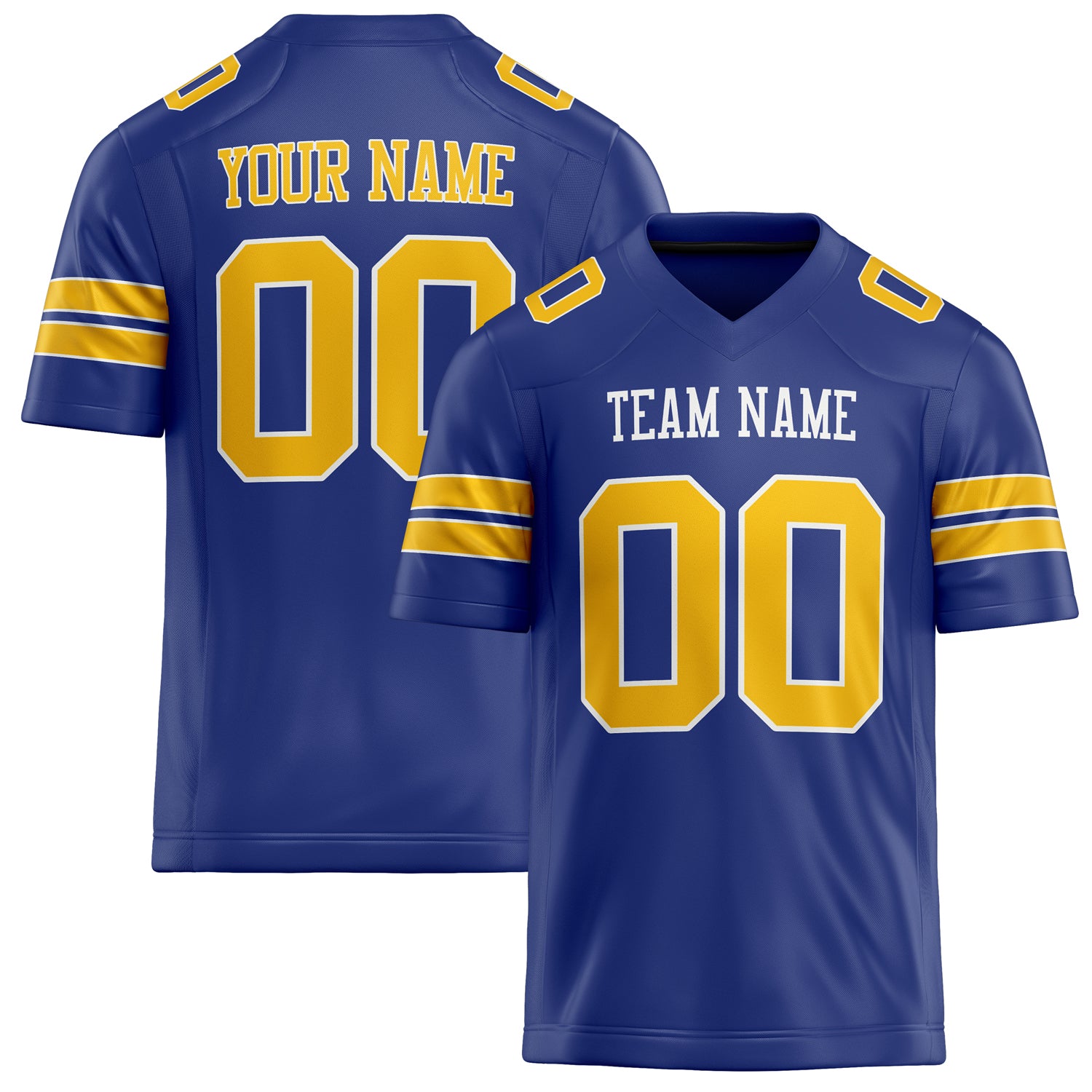 Custom Royal Gold Solid Colour Football Jersey FT02240730RO477