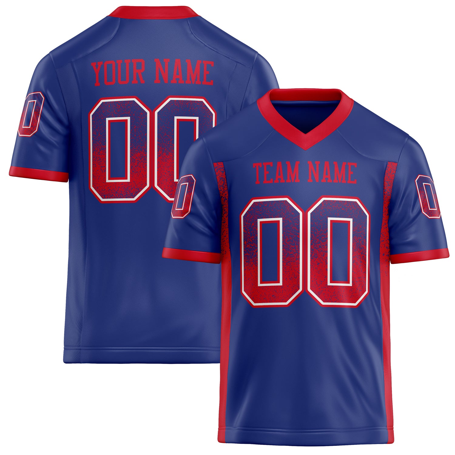 Custom Royal Red Solid Colour Football Jersey FT02240730RO479
