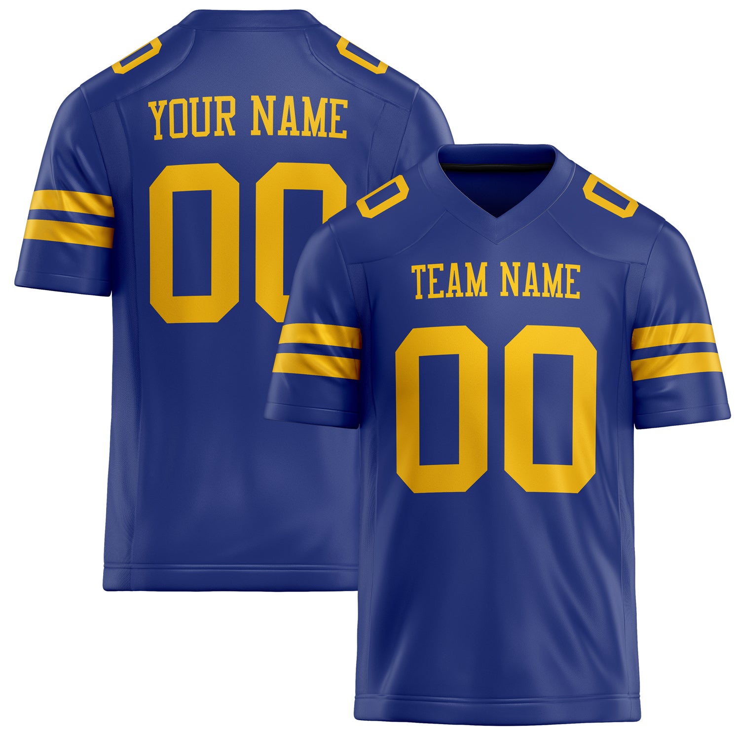 Custom Royal Gold Solid Colour Football Jersey FT02240730RO486